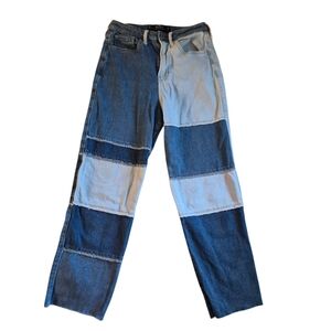Hollister Ultra High-Rise Patchwork Straight Jeans